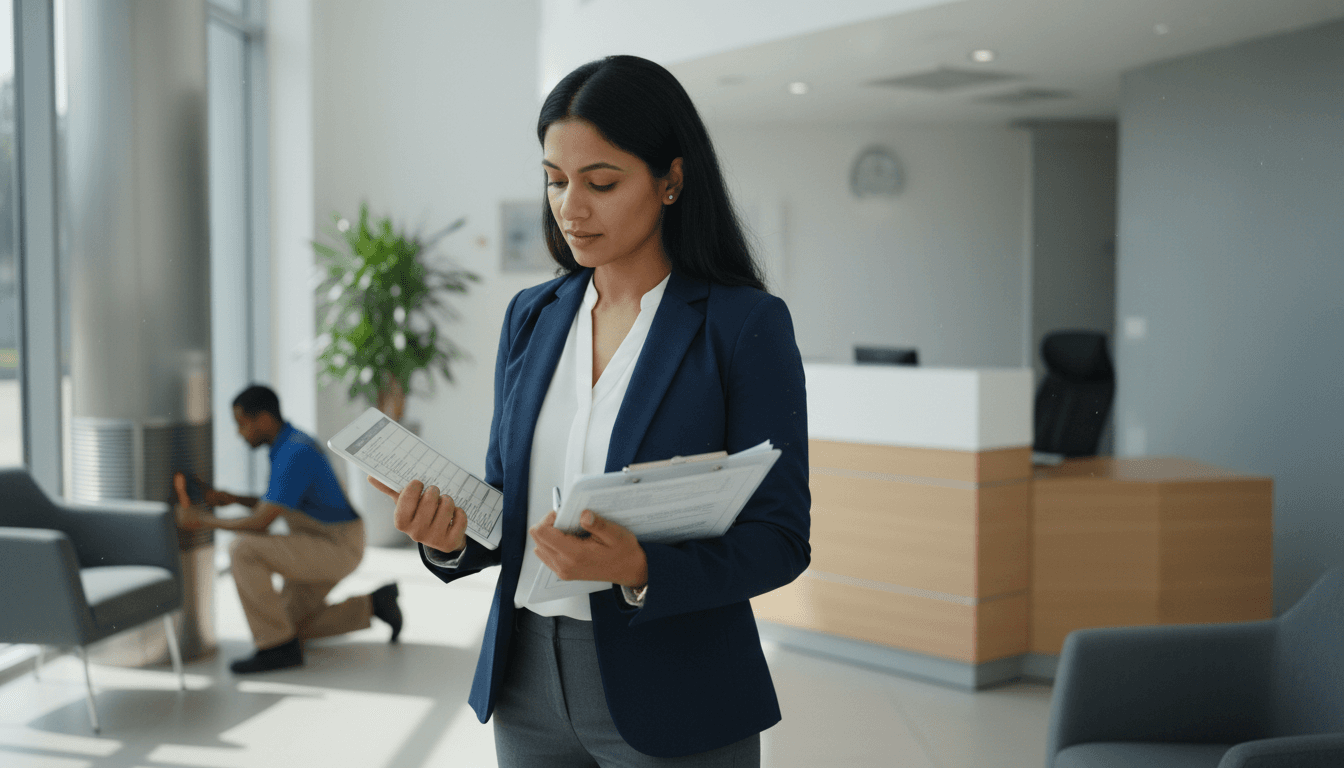 Property manager overseeing operational tasks and maintenance coordination on site