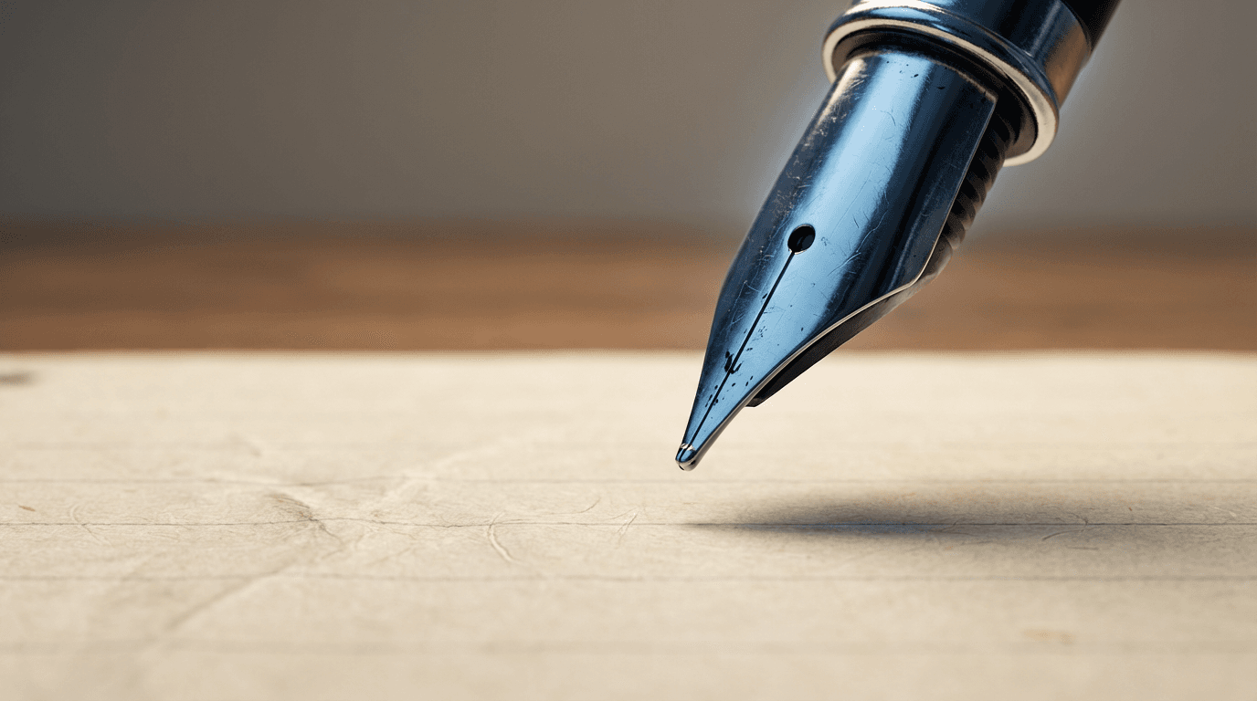 Hand reviewing property performance metrics and compliance details